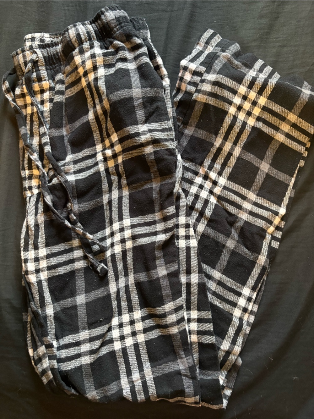 Men's Black & White Plaid Lounge Pants